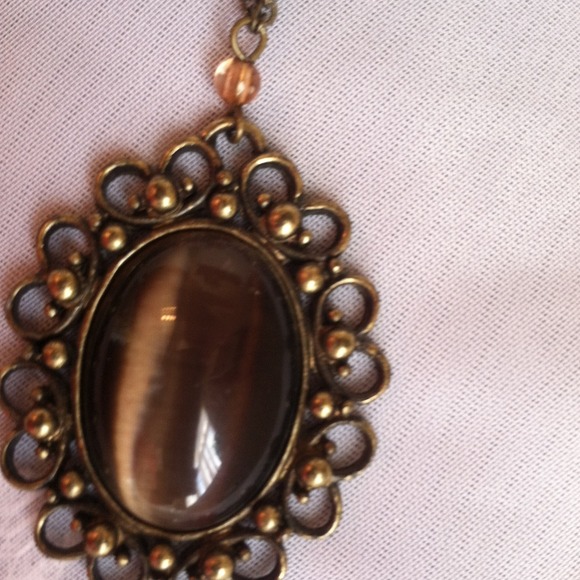 💥SOLD💥 @msuqeen .Vintage Necklace (Brown) - Picture 2 of 2