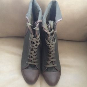 High wedges worn once