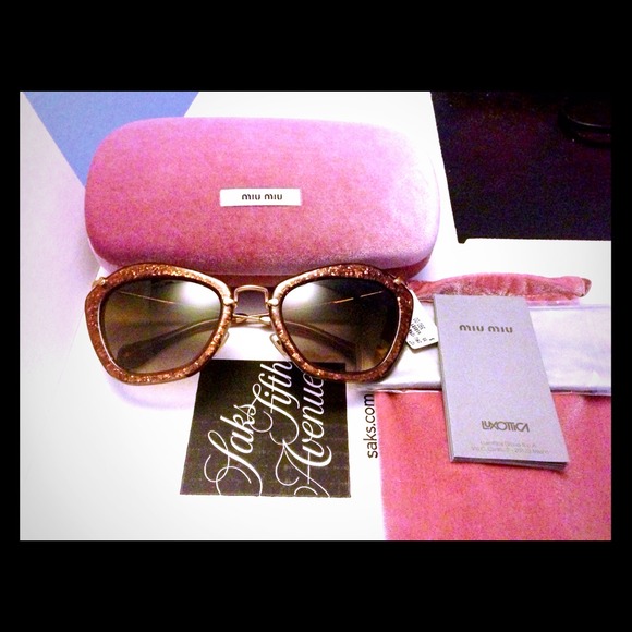Miu Miu Catwalk Sunglasses - Bronze Glitter
