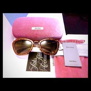 Miu Miu Catwalk Sunglasses - Bronze Glitter