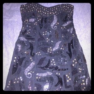 Embellished strapless party dress by Missselfridge