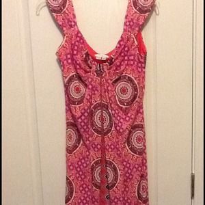 London Times pink medallion print dress