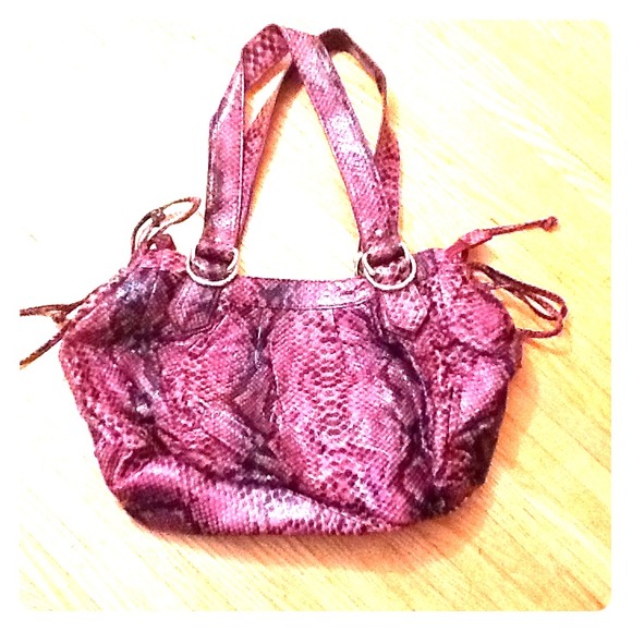 NY&CO pink and black animal print purse