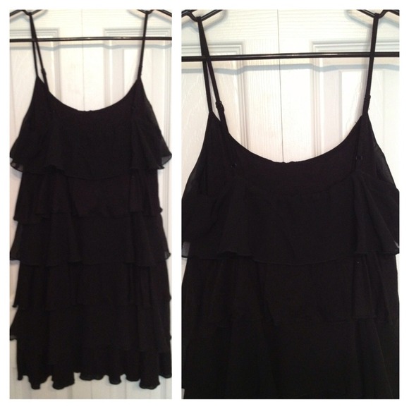Ruffle Black Dress
