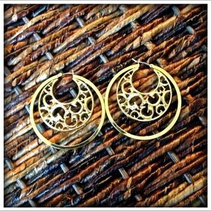 Gold Guess Hoop Earrings