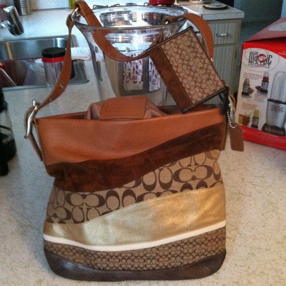 Coach Handbags - Original Bronze Coach with matching wallet. New