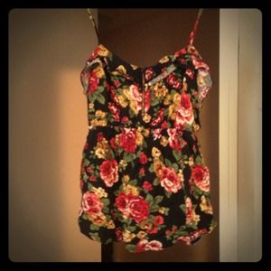 tank top with flower designs