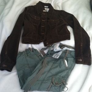 Abercrombie cargo pants and cropped jacket!!! :)