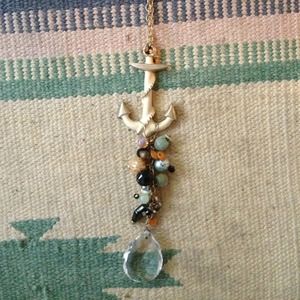 One of a kind Lustre necklace- vintage beads