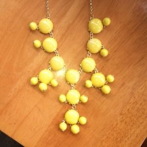 Yellow statement bubble / bauble necklace