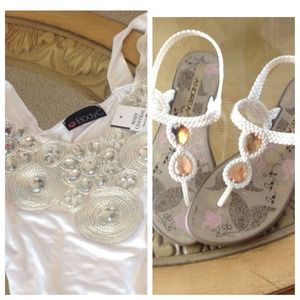 Tank +sandals bundle💕💕still available 💕💕