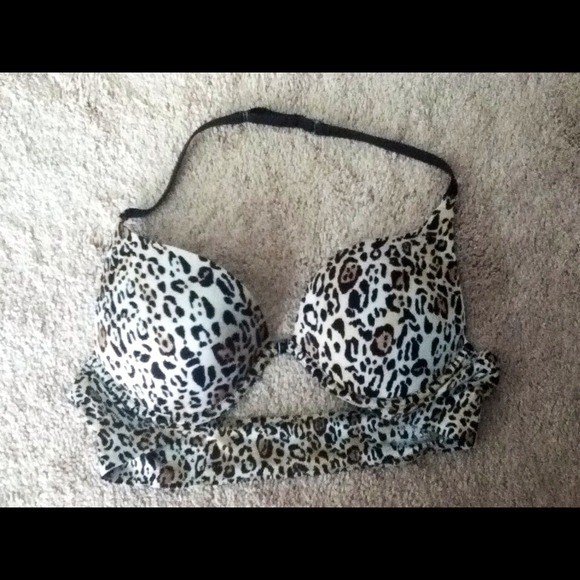 Victoria's secret plunge bra 36B animal print