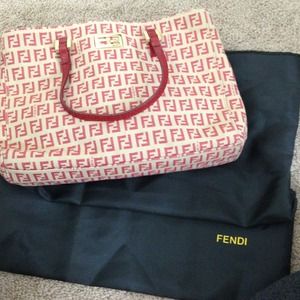 Fendi red hand bag