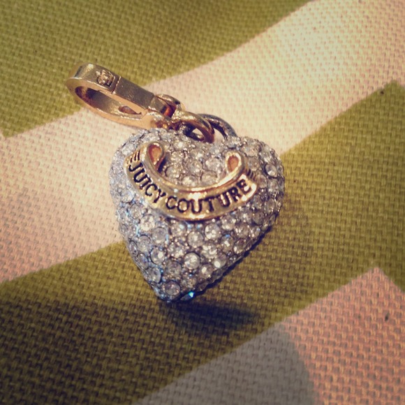 Juicy Couture rhinestone heart charm. $35