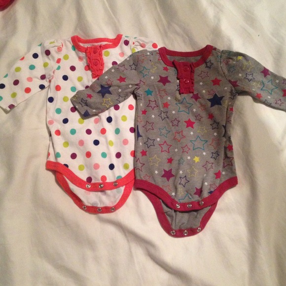 Two long sleeved baby girl onsies!