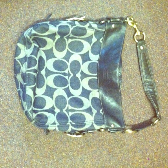 authentic denim coach bag