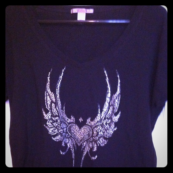 Bundle 4 Black stretchy bling tees for ced52512