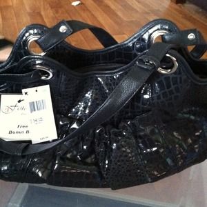 Black hobo style purse.