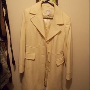 Long Cream Peacoat