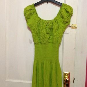 Green handmade dress