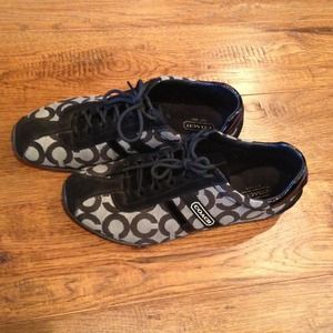 SOLD!!!!!!   Coach black tennis shoes sneakers