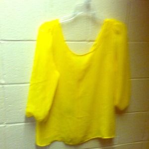 Yellow Francesca's top SOLD IN BUNDLE