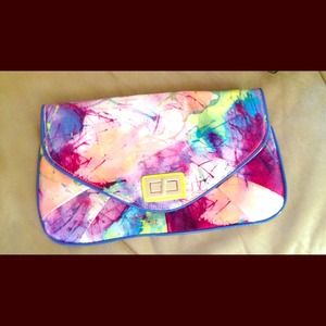 ALDO splatter clutch evening bag.