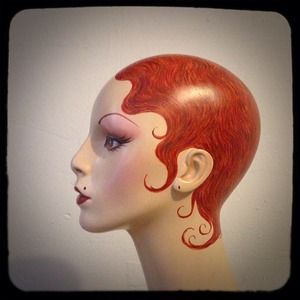 Reserved -1940s mannequin Head display custom