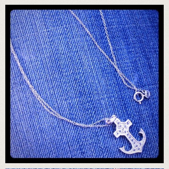 NWT! Sterling Silver Anchor Necklace! - Picture 4 of 4