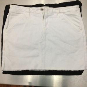 Express white denim mini