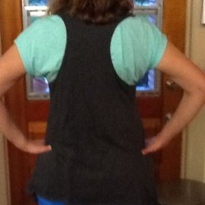 Charcoal gray opened front  vest