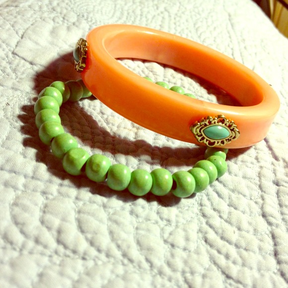 PacSun Jewelry - Pink/turquoise bracelet set