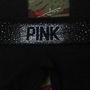 Vs pink yoga pants bling