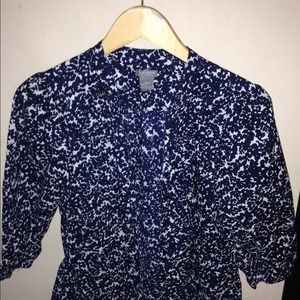 Ann Taylor top. Dark blue. Fitted sides