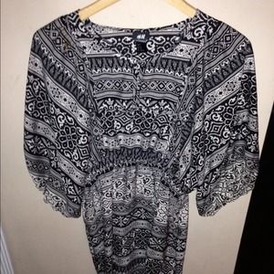 H&M boho style fitted/gathered dress.