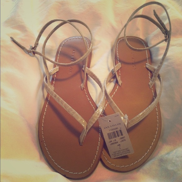 Ann Taylor Shoes - JUST REDUCED!!! Flat Thong Sandal with Ankle Strap