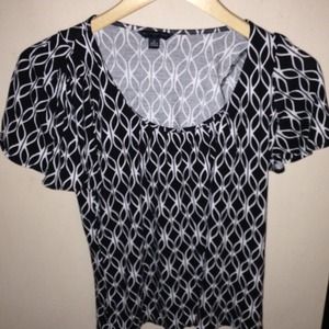 Banana Republic black & white top