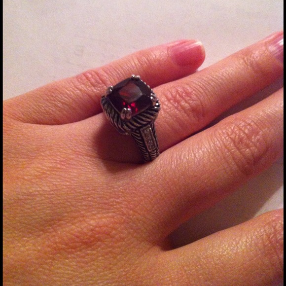 Ruby Rhinestone Fashion Ring