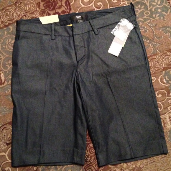 Blue Stretch Bermuda Shorts