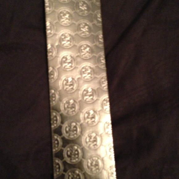 Michael Kors metallic gold logo belt