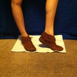 Zip up ancle moccasins