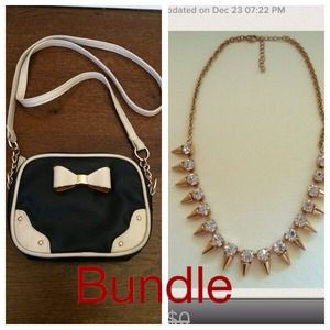 BUNDLE: ASOS Crossbody Bag & Spike Necklace