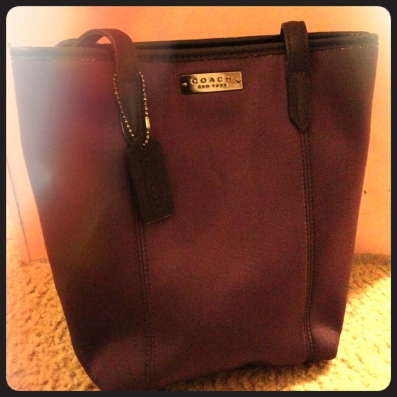 Leather Trim & Neoprene Coach No 6201 Tote Handbag