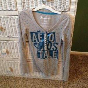 Long sleeve Aeropostale shirt. Blue/grey