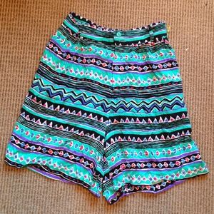 Oversized Vintage Tribal Shorts