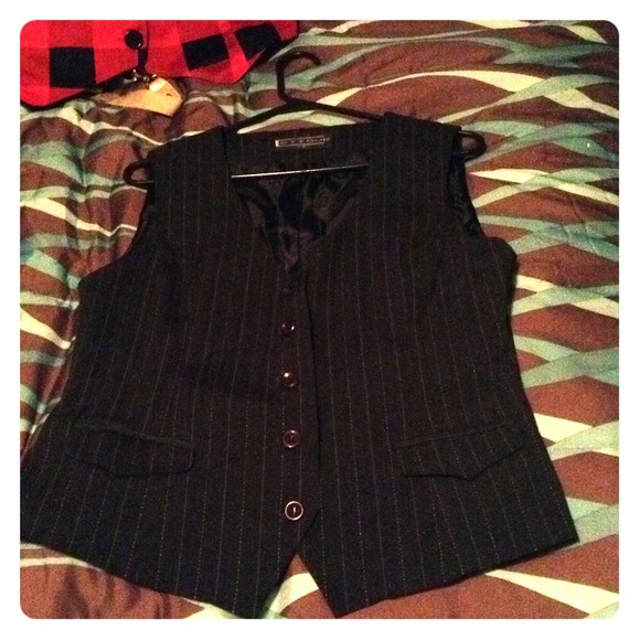 ❗REDUCED❗Black Pinstripe Vest.