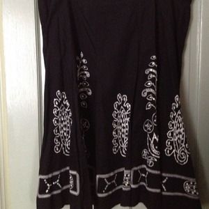 Black Plus Size Funky Skirt
