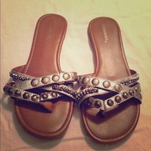 Metallic Silver Bling Sandals