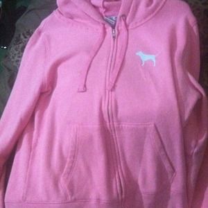 Pink zip up hoodie