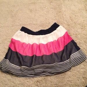 Blue, pink, and white skirt